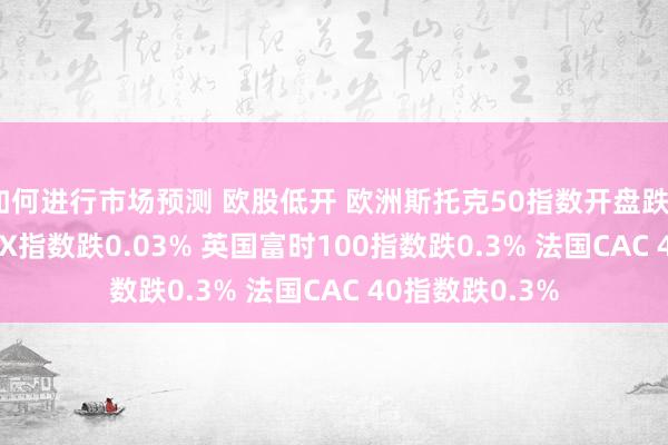 如何进行市场预测 欧股低开 欧洲斯托克50指数开盘跌0.15% 德国DAX指数跌0.03% 英国富时100指数跌0.3% 法国CAC 40指数跌0.3%