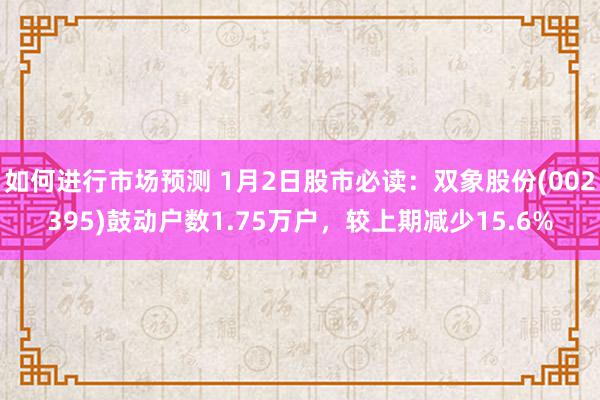 如何进行市场预测 1月2日股市必读：双象股份(002395)鼓动户数1.75万户，较上期减少15.6%