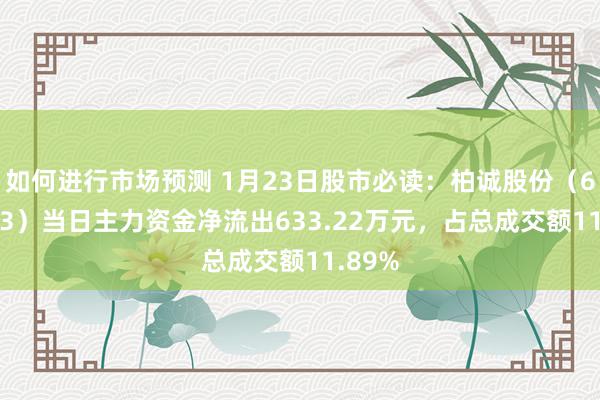 如何进行市场预测 1月23日股市必读：柏诚股份（601133）当日主力资金净流出633.22万元，占总成交额11.89%