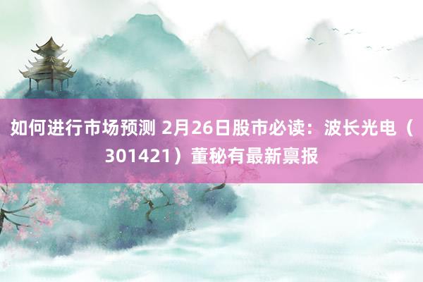 如何进行市场预测 2月26日股市必读：波长光电（301421）董秘有最新禀报