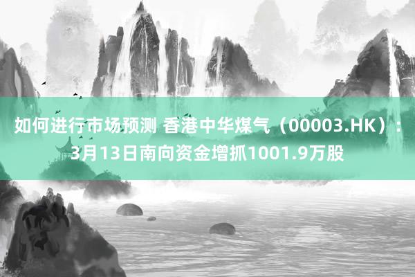 如何进行市场预测 香港中华煤气（00003.HK）：3月13日南向资金增抓1001.9万股